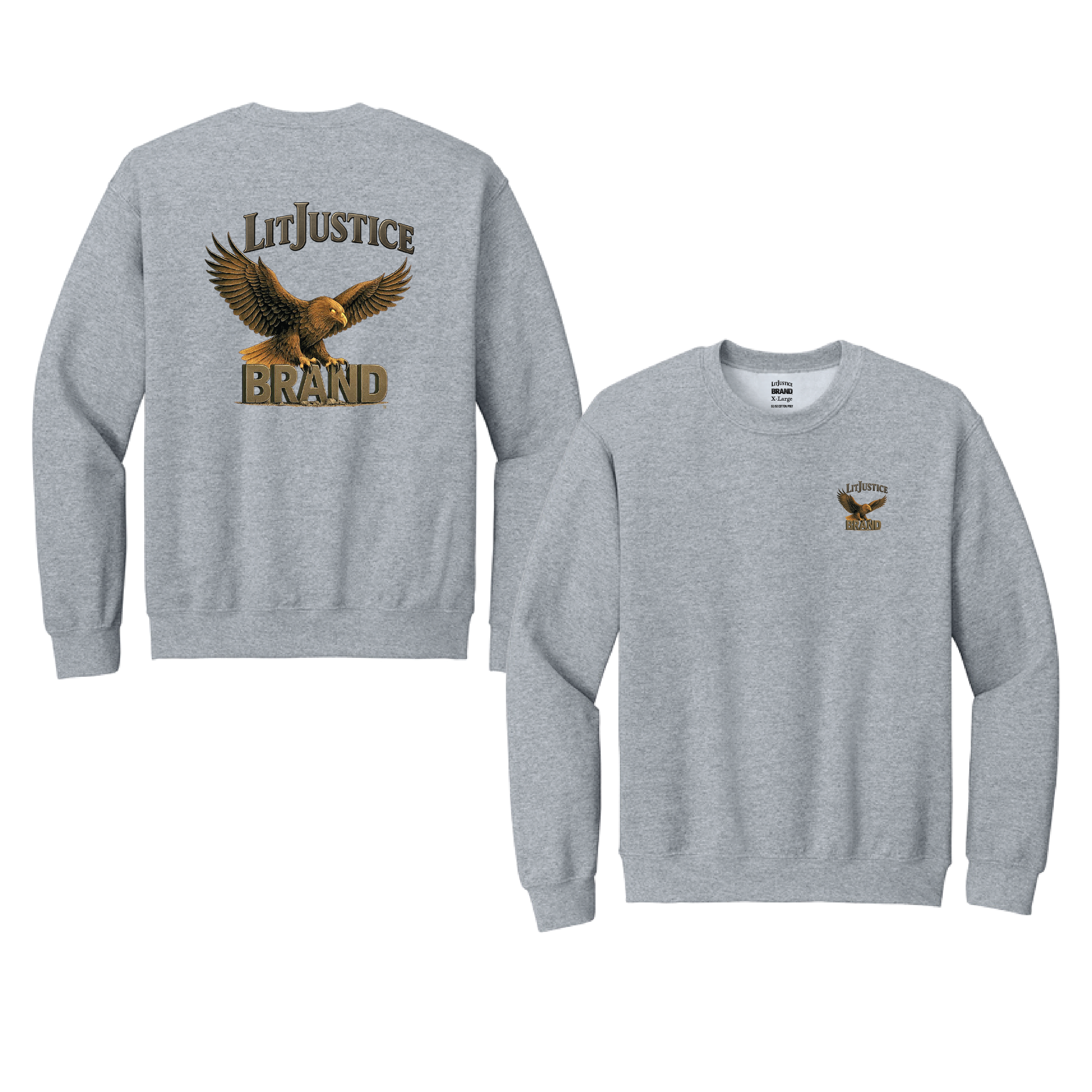 LitJustice Brand - Eagle CREWNECK