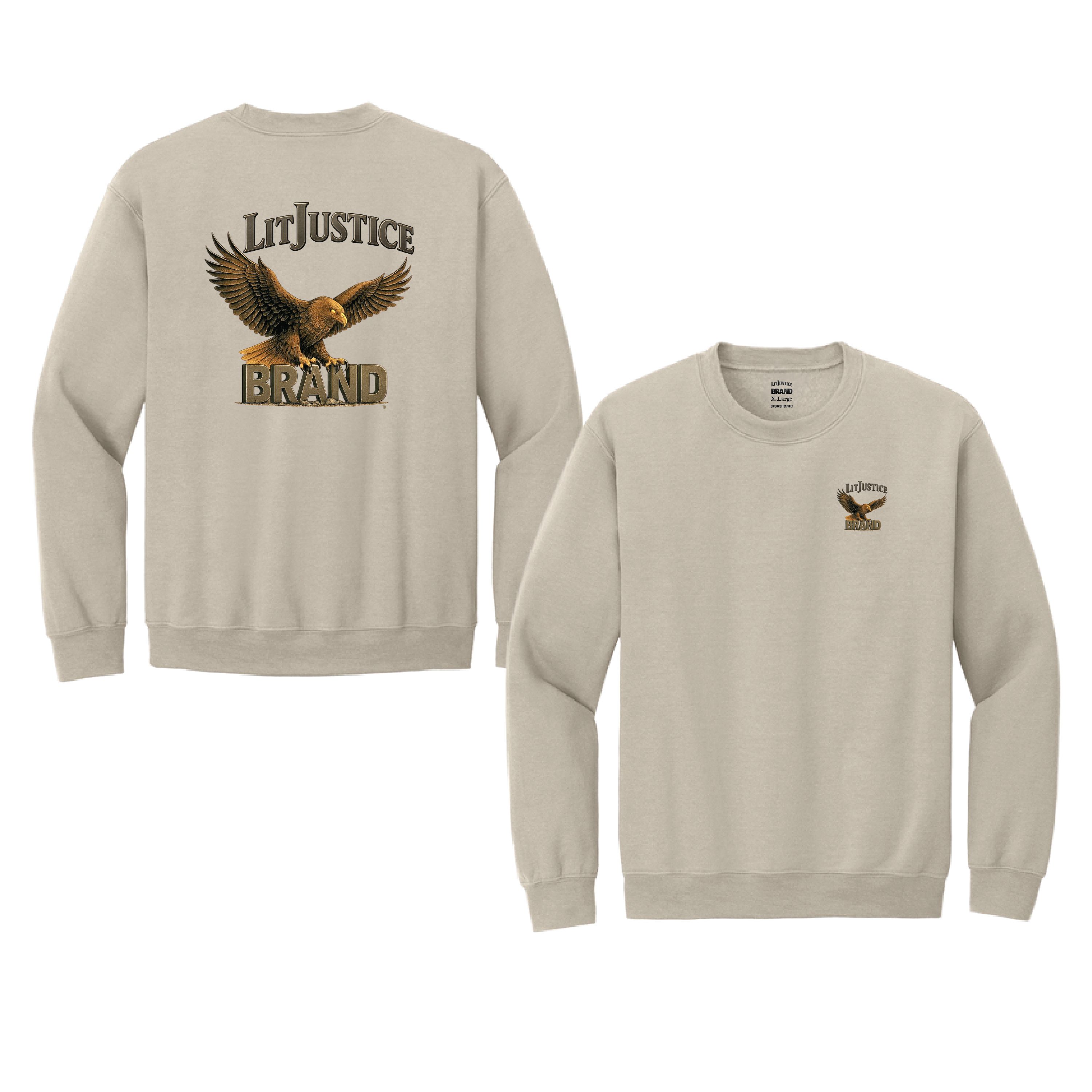 LitJustice Brand - Eagle CREWNECK