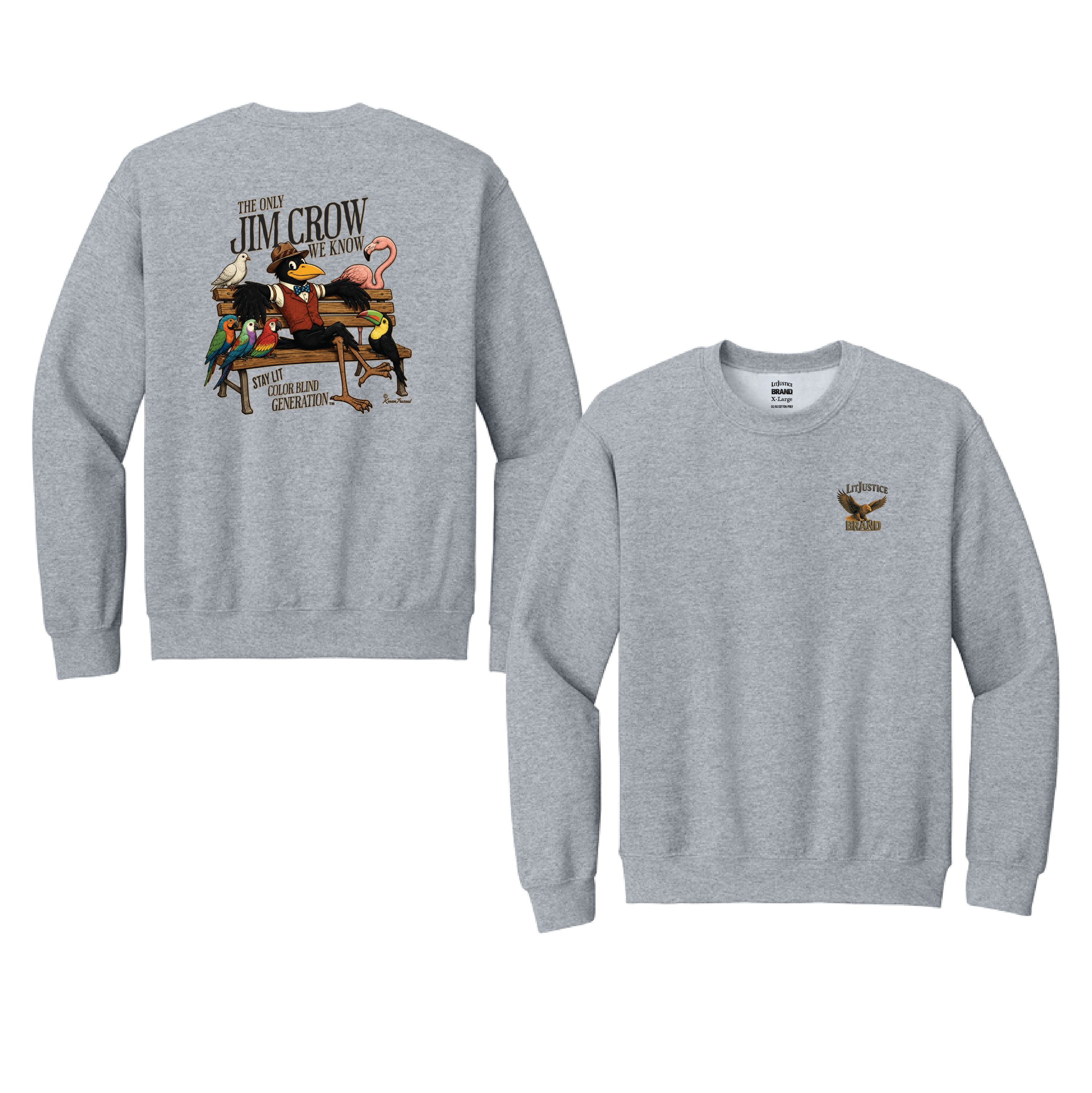 LitJustice Brand - Jim Crow CREWNECK