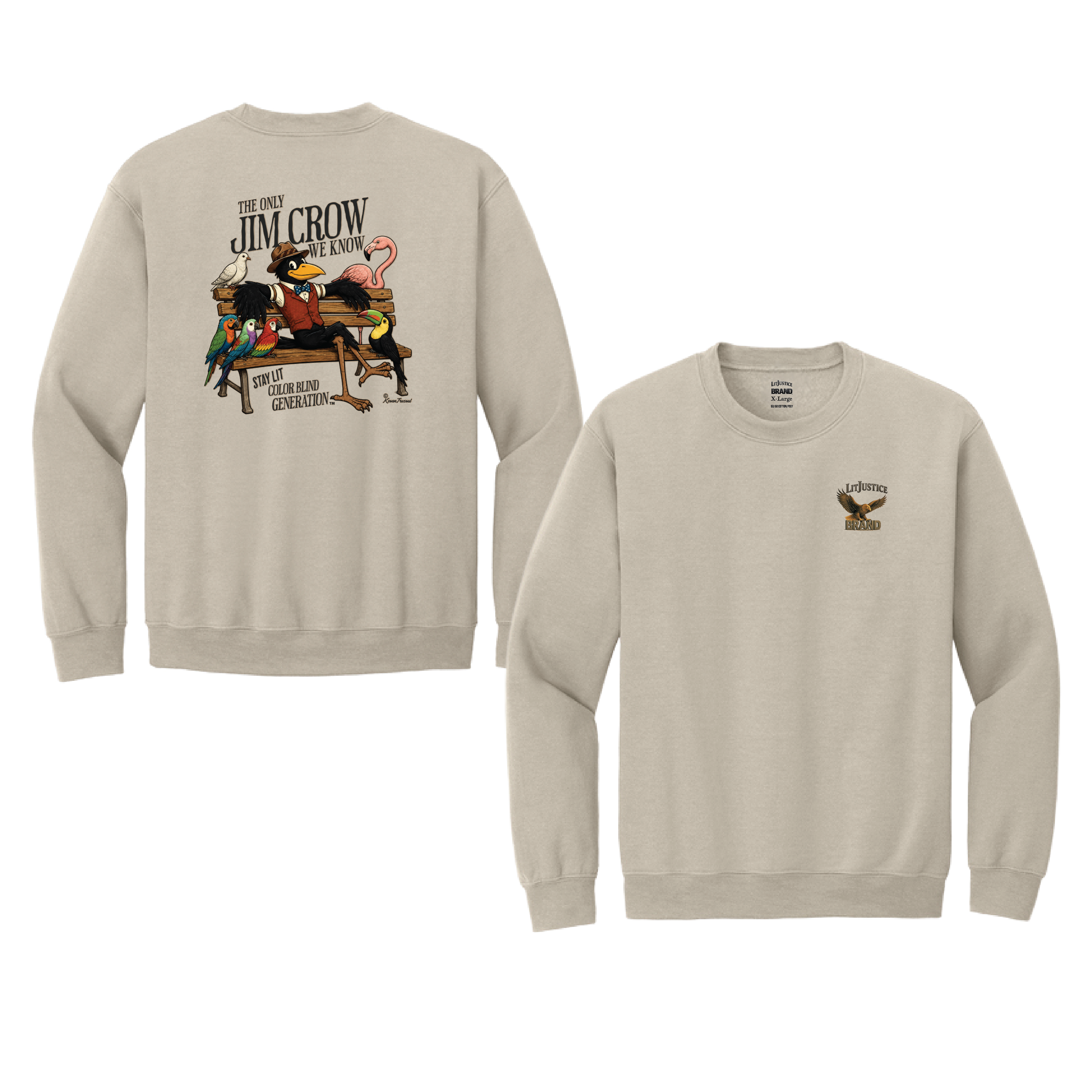 LitJustice Brand - Jim Crow CREWNECK