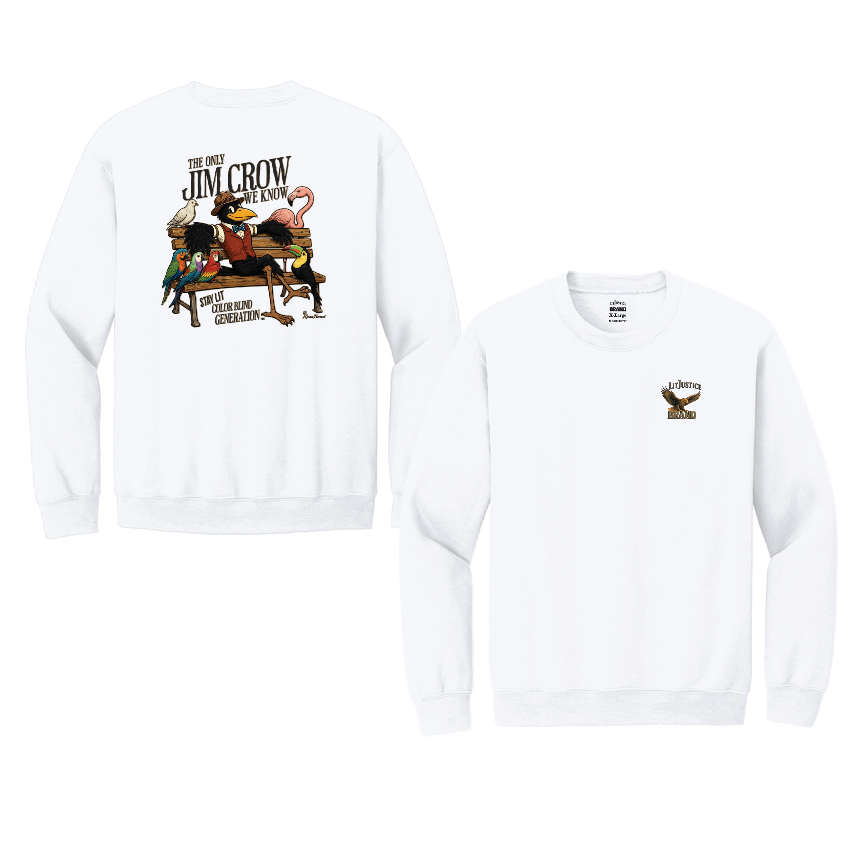 LitJustice Brand - Jim Crow CREWNECK