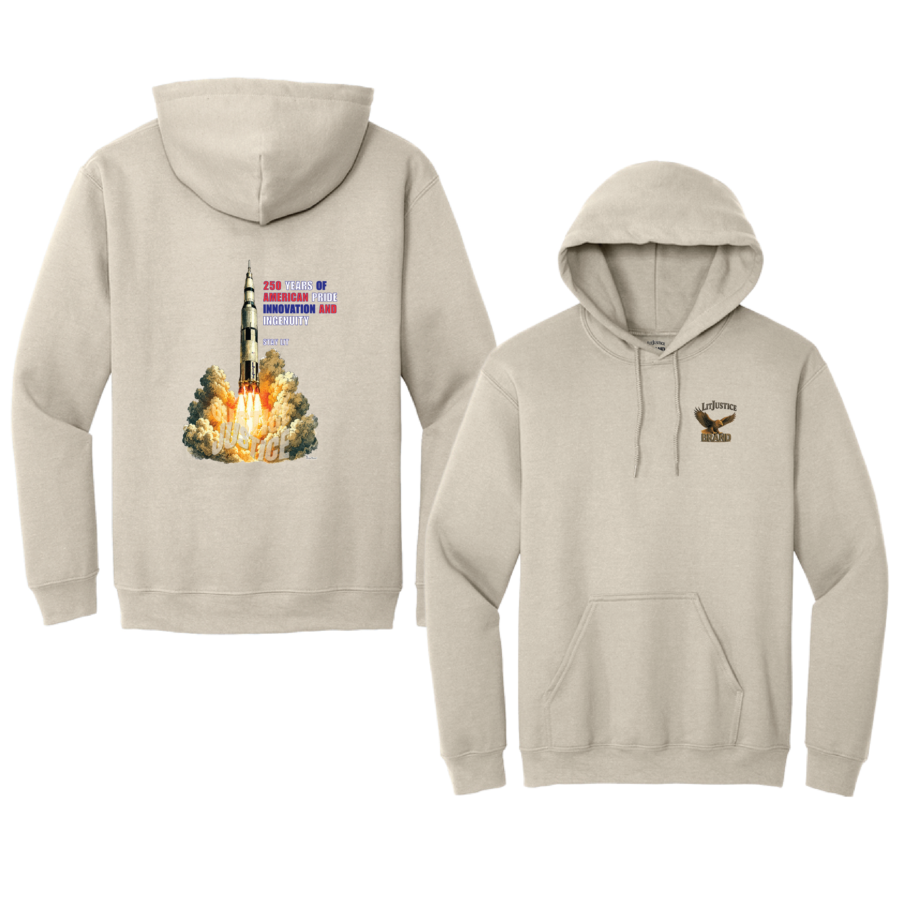 LitJustice Brand - Apollo Rocket HOODIE