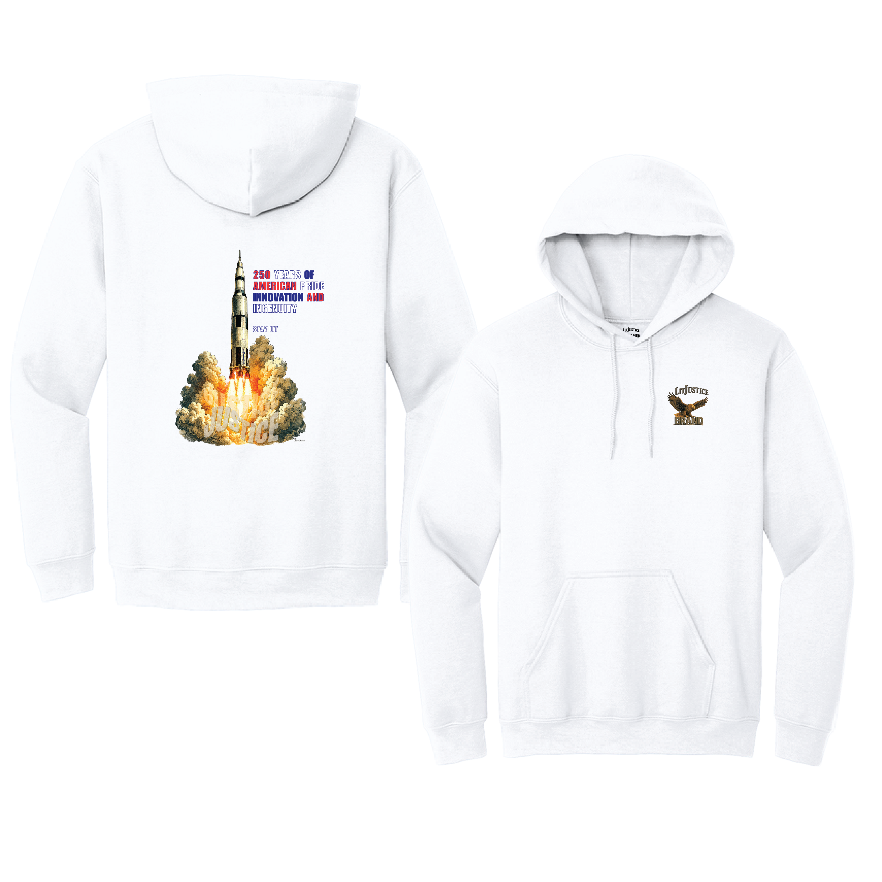 LitJustice Brand - Apollo Rocket HOODIE