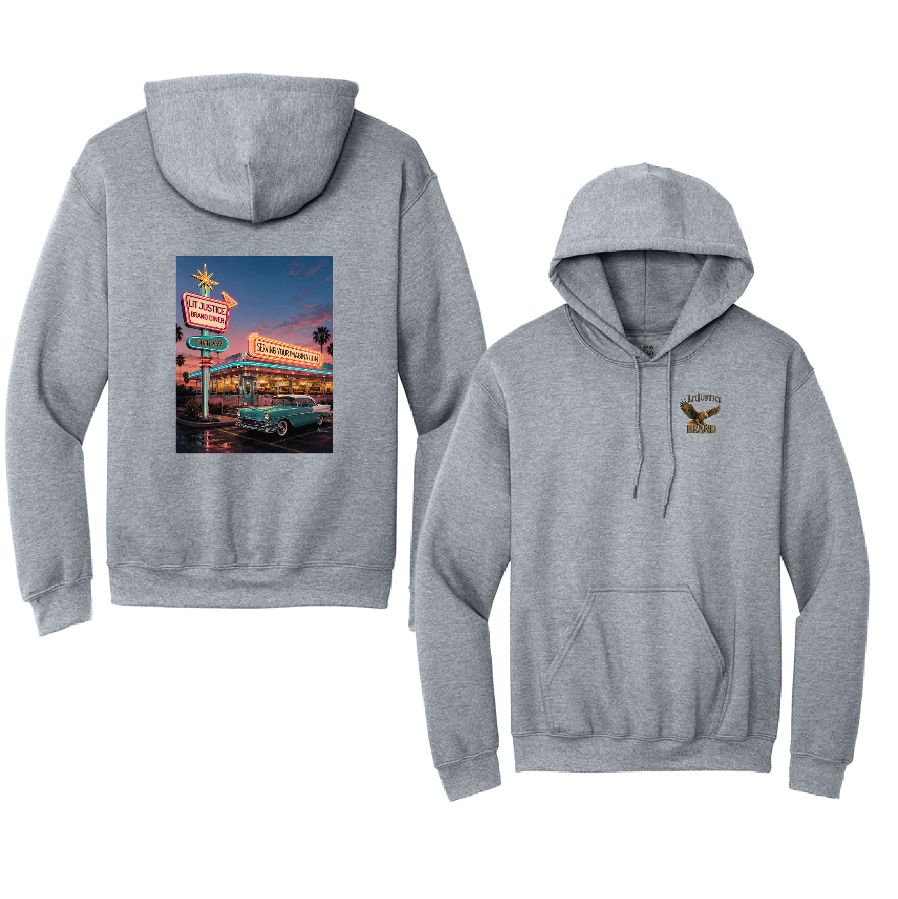 LitJustice Brand - Diner HOODIE